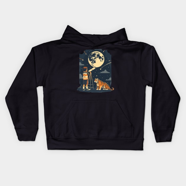 Calvin and Hobbes Originality Kids Hoodie by Kisos Thass